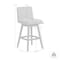 Armen Living Basila Swivel Counter Stool in Gray Oak Wood Finish with Gray Fabric 840254332232 - alternate 8